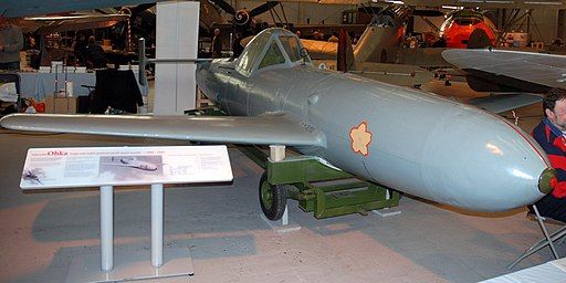Japanese Yokosuka MXY7 Ohka, kamikaze plane, RAF Museum, Cosford