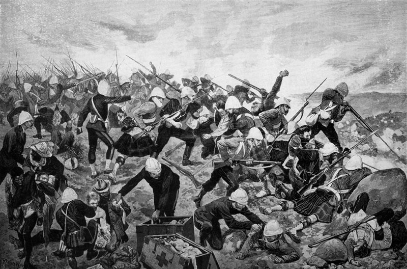 The Battle of Majuba Hill (1881) as depicted in the Illustrated London News (1889)