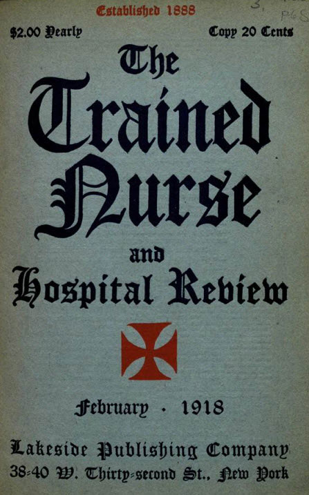 Cover of The Trained Nurse and Hospital Review (Feb. 1918)
