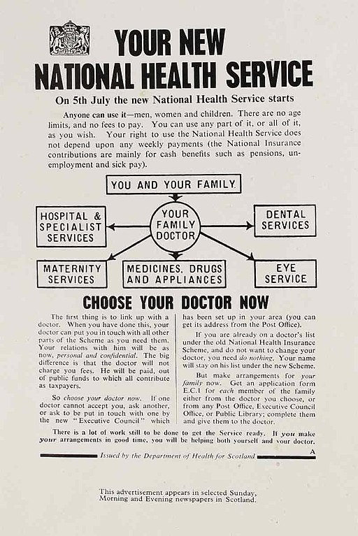 National Health Service leaflet, May 1948