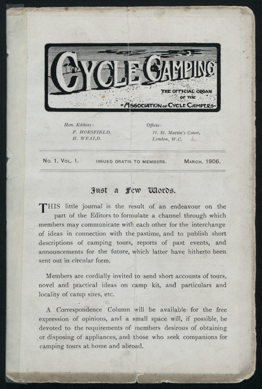Cycle Camping. The Official Organ of the Association of Cycle Campers, March 1906