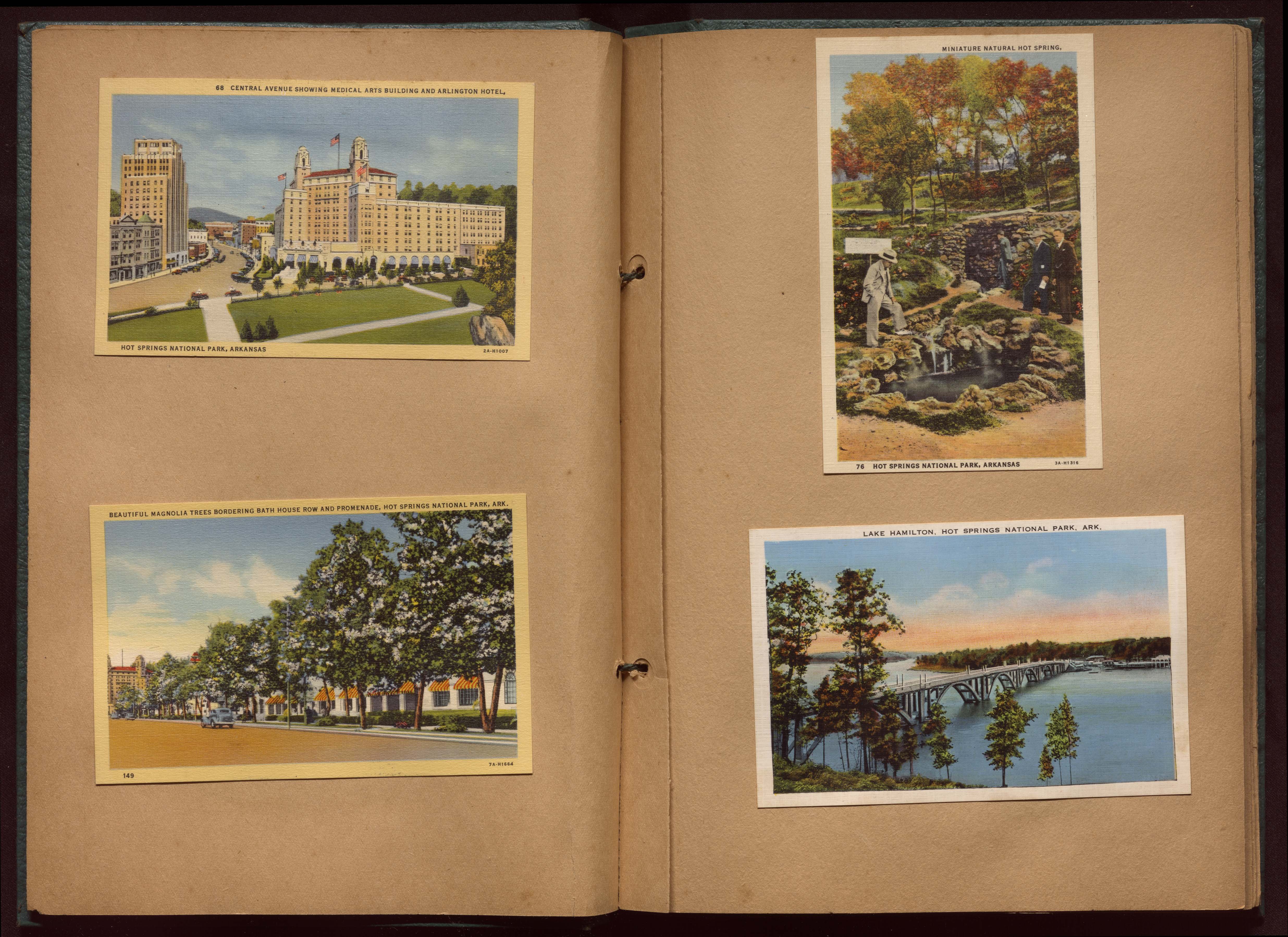 Postcards of Hot Springs National Park, Arkansas [Trip to Hot Springs, Arkansas, 22 October 1940]