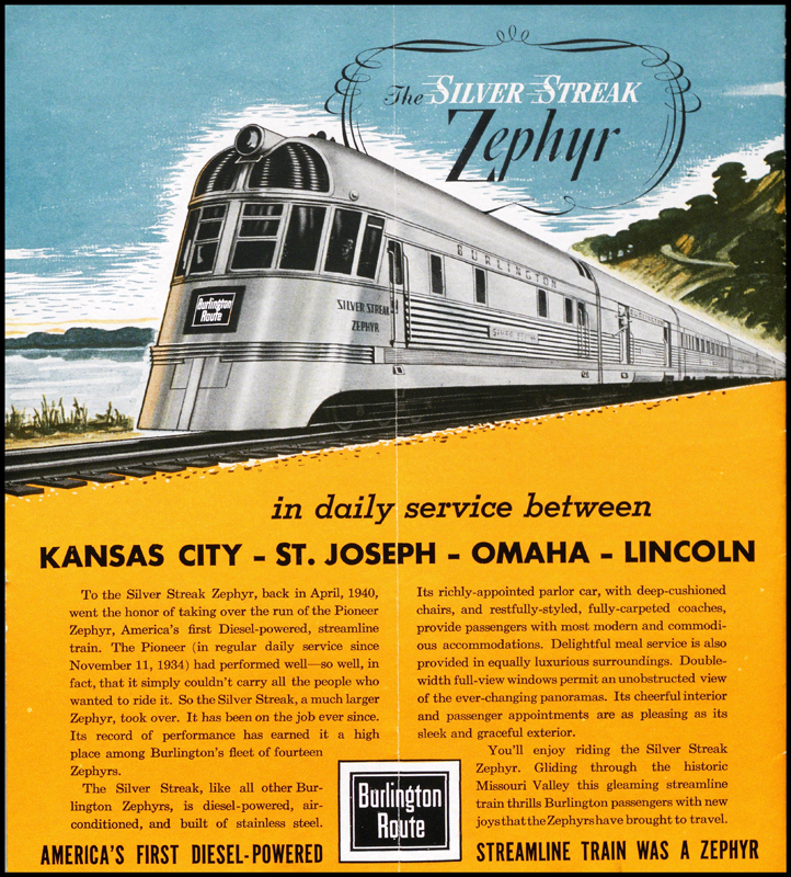 America's first diesel-powered steamline train was a zephyr!