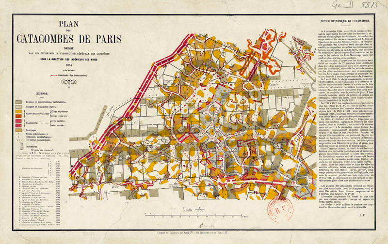 Plan des Catacombes de Paris